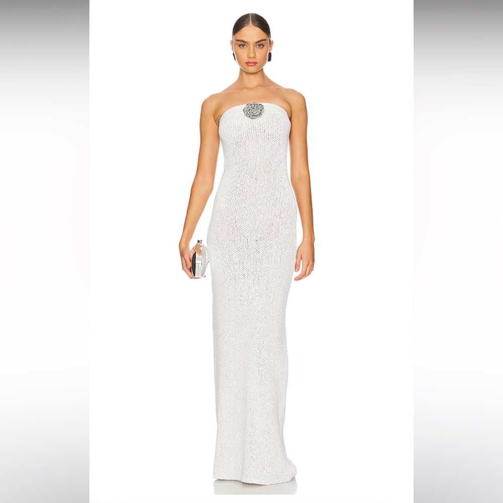 Asta Resort Chiara Column Dress in Pearl